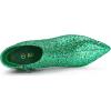 imageAllegra K Womens Glitter Pointed Toe Chunky Heel Ankle BootsShamrock Green