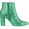 imageAllegra K Womens Glitter Pointed Toe Chunky Heel Ankle BootsShamrock Green
