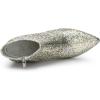 imageAllegra K Womens Glitter Pointed Toe Chunky Heel Ankle BootsSilver