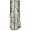imageAllegra K Womens Glitter Pointed Toe Chunky Heel Ankle BootsSilver