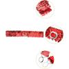 imageAllegra K Womens Glitter Skinny Stretchy Waist Belts Sequins Decor Elastic Belts for DressesRed