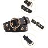 imageAllegra K Womens Grommet Belt Faux Leather Single Pin Buckle Punk Belts for Jeans PantsBlack  Black