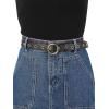 imageAllegra K Womens Grommet Belt Faux Leather Single Pin Buckle Punk Belts for Jeans PantsBlack  Black