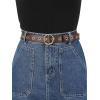 imageAllegra K Womens Grommet Belt Faux Leather Single Pin Buckle Punk Belts for Jeans PantsBlack  Coffee