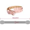 imageAllegra K Womens Grommet Belt Faux Leather Single Pin Buckle Punk Belts for Jeans PantsBlack  Pink