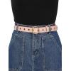 imageAllegra K Womens Grommet Belt Faux Leather Single Pin Buckle Punk Belts for Jeans PantsBlack  Pink
