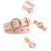 imageAllegra K Womens Grommet Belt Faux Leather Single Pin Buckle Punk Belts for Jeans PantsBlack  Pink
