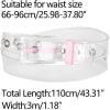 imageAllegra K Womens Grommet Clear Waist Belt Plus Size Waist Belts for Jeans DressesPink