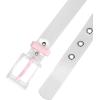imageAllegra K Womens Grommet Clear Waist Belt Plus Size Waist Belts for Jeans DressesPink