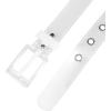 imageAllegra K Womens Grommet Clear Waist Belt Plus Size Waist Belts for Jeans DressesWhite