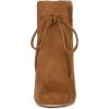 imageAllegra K Womens Lace Up Round Toe Drawstring Block Heel Ankle BootsBrown