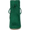 imageAllegra K Womens Lace Up Round Toe Drawstring Block Heel Ankle BootsGreen