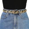 imageAllegra K Womens Leopard Print Belt Faux Leather Casual Ladies Waist Belts for Jeans PantsCamel