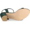 imageAllegra K Womens Open Toe Slingback Heels Ankle Strap High Block Heel SandalsGreen