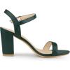 imageAllegra K Womens Open Toe Slingback Heels Ankle Strap High Block Heel SandalsGreen