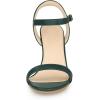 imageAllegra K Womens Open Toe Slingback Heels Ankle Strap High Block Heel SandalsGreen