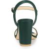 imageAllegra K Womens Open Toe Slingback Heels Ankle Strap High Block Heel SandalsGreen