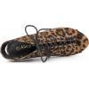 imageAllegra K Womens Peep Toe Chunky Heel Lace Up Slingback Dressy BootiesLeopard