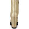imageAllegra K Womens Platform Front Zip Chunky Heel Ankle BootsGold