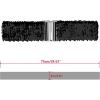 imageAllegra K Womens Plus Size Stretchy Waist Belts Metal Interlock Buckles Sequins Decor Belts for DressesBlack