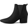 imageAllegra K Womens Pointed Toe Block Heel Ankle Chelsea BootsBlack