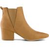imageAllegra K Womens Pointed Toe Block Heel Ankle Chelsea BootsBrown