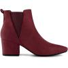 imageAllegra K Womens Pointed Toe Block Heel Ankle Chelsea BootsBurgundy