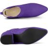 imageAllegra K Womens Pointed Toe Block Heel Ankle Chelsea BootsDark Purple