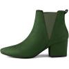 imageAllegra K Womens Pointed Toe Block Heel Ankle Chelsea BootsGreen