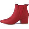 imageAllegra K Womens Pointed Toe Block Heel Ankle Chelsea BootsRed