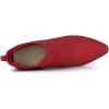 imageAllegra K Womens Pointed Toe Block Heel Ankle Chelsea BootsRed