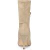 imageAllegra K Womens Pointy Toe Stretch Sock Stiletto Heels Ankle BootsBeige