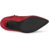 imageAllegra K Womens Pointy Toe Stretch Sock Stiletto Heels Ankle BootsRed