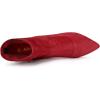 imageAllegra K Womens Pointy Toe Stretch Sock Stiletto Heels Ankle BootsRed