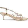 imageAllegra K Womens Rhinestone Strappy Slingback Kitten Heel SandalsGold