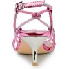 imageAllegra K Womens Rhinestone Strappy Slingback Kitten Heel SandalsPink