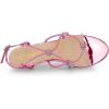imageAllegra K Womens Rhinestone Strappy Slingback Kitten Heel SandalsPink