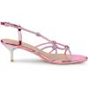 imageAllegra K Womens Rhinestone Strappy Slingback Kitten Heel SandalsPink