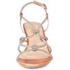 imageAllegra K Womens Rhinestone Strappy Slingback Kitten Heel SandalsRose Gold