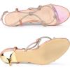 imageAllegra K Womens Rhinestone Strappy Slingback Kitten Heel SandalsRose Gold