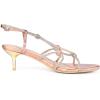 imageAllegra K Womens Rhinestone Strappy Slingback Kitten Heel SandalsRose Gold