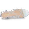 imageAllegra K Womens Rhinestone Strappy Slingback Kitten Heel SandalsSilver
