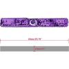 imageAllegra K Womens Skinny Elastic Waist Belts Sequins Decor Stretchy Belts for Dresses 2PCSSilver Side Purple