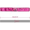 imageAllegra K Womens Skinny Elastic Waist Belts Sequins Decor Stretchy Belts for Dresses 2PCSSilver Side Rose Red