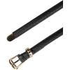 imageAllegra K Womens Skinny Embossed Leather Belts Alloy Pin Buckle Belt for Jeans Dresses PantsBlack