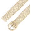 imageAllegra K Womens Skinny Waist Belts Braided Belts for Dress Round Metal Buckle AdjustableBeige