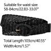 imageAllegra K Womens Skinny Waist Belts Braided Belts for Dress Round Metal Buckle AdjustableBlack
