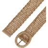imageAllegra K Womens Skinny Waist Belts Braided Belts for Dress Round Metal Buckle AdjustableBrown