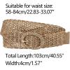 imageAllegra K Womens Skinny Waist Belts Braided Belts for Dress Round Metal Buckle AdjustableBrown