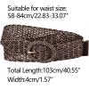 imageAllegra K Womens Skinny Waist Belts Braided Belts for Dress Round Metal Buckle AdjustableCoffee